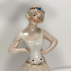 Antique German Porcelain Half Doll Pin Cushion  6099 Bead Fill Sassy Flapper