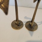 Vintage Pair Of Crane Heron Egret Bird Figurines Brass Mid Century Modern Mcm
