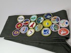 Vintage Boy Scouts Of America Green Sash With 17 Merit Patches