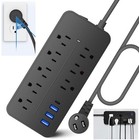 Lot Wall Mountable Usb Surge Protector Power Strip With Usb Ports 8 Outlet Plugs
