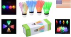 Colorful Led Badminton Shuttlecocks 4-pack - Perfect For Indoor   Outdoor Fun