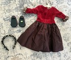 American Girl Doll Chocolate Cherry Outfit Dress  Shoes  Headband  2005 Mint