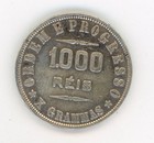 Brazil 1913 1000 Reis Silver Km 507 Vf 