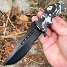 8 5  Tactical Spring Assisted Open Pocket Knife Cleaver Razor Folding Blade New
