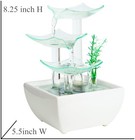 Ceramic And Glass Tabletop Fountain For Indoor And Home Decoration Table Desk Of