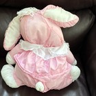 Fisher Price Vintage New Never Used Puffalump Pink   White Bunny Rabbit In Dress