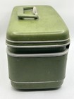 Vintage Samsonite Train Case Olive Green Cosmetic Hard Luggage No Tray No Keys