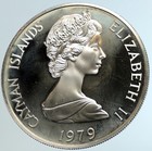 1979 Cayman Islands 4 2cm Proof Silver  5 Coin W Uk Queen Elizabeth Ii I103218