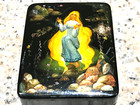 Vtg Exquisite Russian  1581 Fedoskino Lacquer Box Rapunzel Brother Grimm