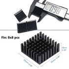 6pcs Small Heatsink 25x25x10mm   0 98x0 98x0 39inch Aluminum Heat Sink Cooler Ra