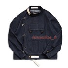 Swedish Motorcycle Jacket Men s Denim Jacket Vintage Casual Coat Work Coat Blue