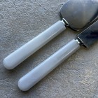Leonard Silver Co  Stainless Steel Wedding Cake Knife And Cake Sever Set White