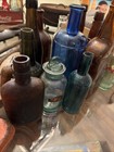 Lot Of 14 Antique Vintage Bottles Medical Beer Whiskey