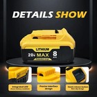 6pack Lithium Ion Battery For Dewalt 20v 20 Volt Max 8 0ah Dcb205 Dcb206 Dcb200