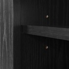  66  Black Oak Wall-mounted Media Console     Sleek   Space-saving 