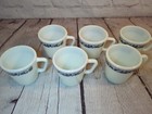 Set Of 6 Vintage Pyrex 1410 Old Town Blue Onion Coffee Mug Milk Glass Cup 