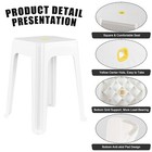 Cand 12-packs Plastic Stools 18 7  Height Square Stackable Chair Office Home