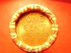 1958-p Obw Original Bank Wrapped Roll Uncirculated  Lincoln Wheat Cent Pennies  