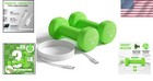 2-piece Light Green Neoprene Dumbbell Set With Anti-roll Design   Usb-c Charging