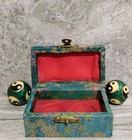 Vtg Hebei Baoding Iron Balls Health Anxiety Stess Relief  Green Yin   Yang