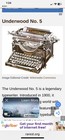 Antique 1920 s No  5 Underwood Standard Typewriter