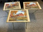 Vintage Coca-cola Tv Dinner Trays Set Of 3 Country Rural Scenes Mid Century Mcm
