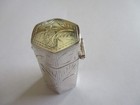 Sterling Silver Pill Box Hexagon Shape 1 And 1 4 Tall Engraved Solid 925 Silver