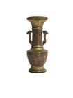 Antique Chinese Bronze Miniature Vase Dragon Phoenix Heavy Cast Brass Export 5 5