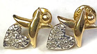 14 Kt  Solid Yellow Gold Heart Shape  Small Stud  Earrings   1 27 Grams