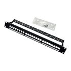 24 Port Patch Panel Blank For Rj45 Keystone Couplers Cat5 Cat6 19  Rack Mount 1u