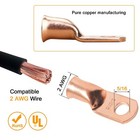 Bare Copper 2 Awg-5 16   ring Terminals 10pcs Cable Lug Wire Lug Battery Cable    
