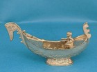 1899 Victorian  Dutch Silver Miniature Gondala Type Boat 