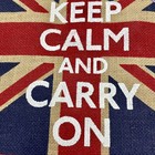 Glorious Britain Jute Bag 16  X 15  W  England s Flag   Keep Calm And Carry On