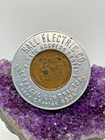 Encased Wheat Penny Lucky Token 1945 Unmarked  hall Electric Co  