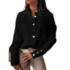 Tops Casual Long Sleeve Ladies Blouse Button Down T Shirt Women Loose Work Us