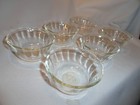 Lot 6 Vintage Fire-king 424 6oz Custard Cups Baking Pudding Scalloped Edge
