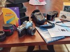 Lge Lot Vintage Unrelated Camera And Camera Accessories