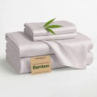 Hotel Quality Luxury Sheet Set 4 Piece     100  Organically Full Light Grey
