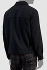 Hugo Boss Men s Black Lined Regular-fit Solid Virgin Wool Coat Jacket Size L