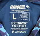 Gi Joe Cobra Raglan Long Sleeve T-shirt Blue Camouflage Loot Crate Wear Large