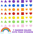 Foam Stickers 750 Pcs  Self Adhesive Craft Shapes For Diy