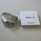 Huda Beauty Heart-shaped Chrome Compact Mirror Travel Bag Accessory Nib       