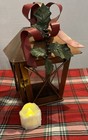 8   hallmark Copper Color Lantern Tea Light Holder W candlechristmas Mistletoe 696