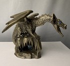 Vintage Hudson Pewter Dragon With Blue Eyes 2 5    Stamped 1987