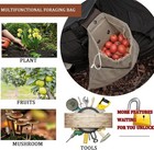 Foraging Pouch Leather Canvas Collapsible Bag Water Resistant 8 66   Green 