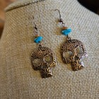 Boutique Witchy Goth Emo Punk Rave Biker Skater Cosplay Skull Dangle Earrings