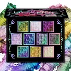 Multichrome Eyeshadow Palette - 10 Colors Shifting Metallic   Holographic Glitte