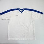 Vintage 90s Reebok Soccer Jersey Large White Blue Block Number 13 Blokecore