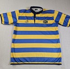 Topper Rugby Henley Jersey Blue And Yelliw Striped Size S