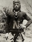 Vintage 1930 Football Player Snapshot Leather Helmet    n    Sweater Early Photo